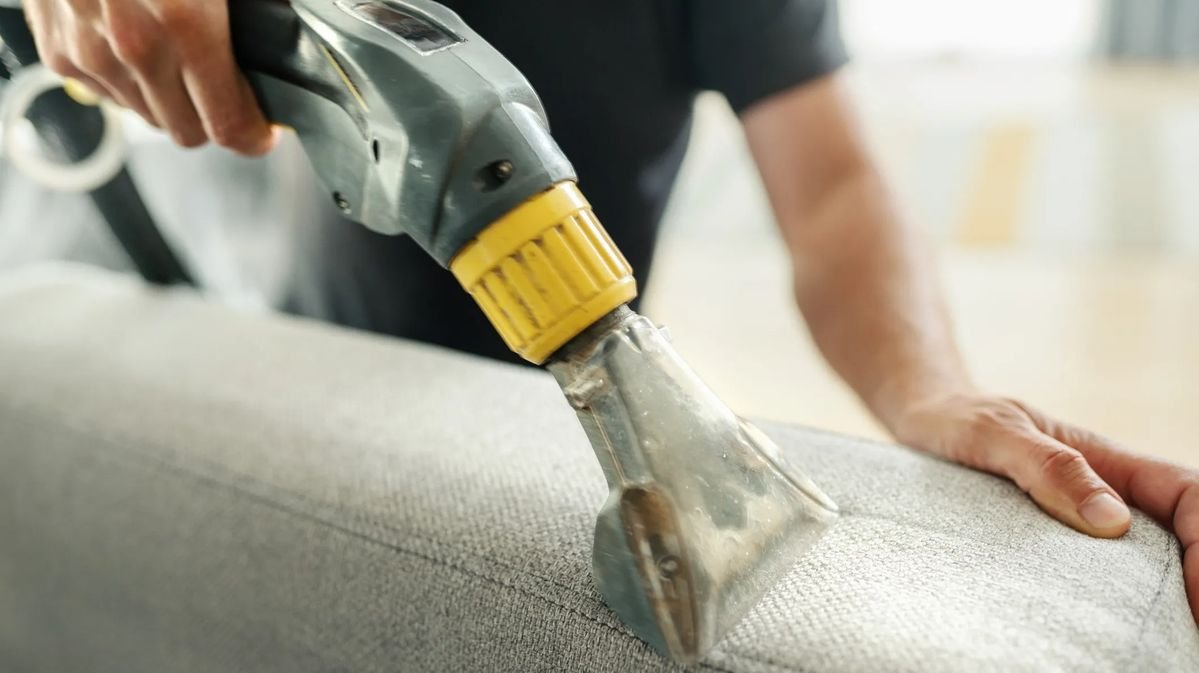 Cleaning equipment in use
